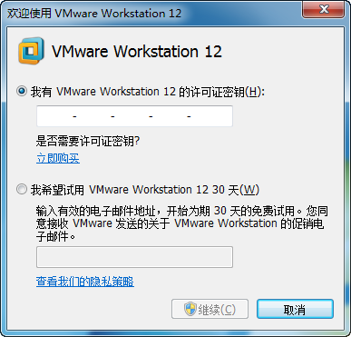 图17  VMware WorkStation Pro的注册窗口